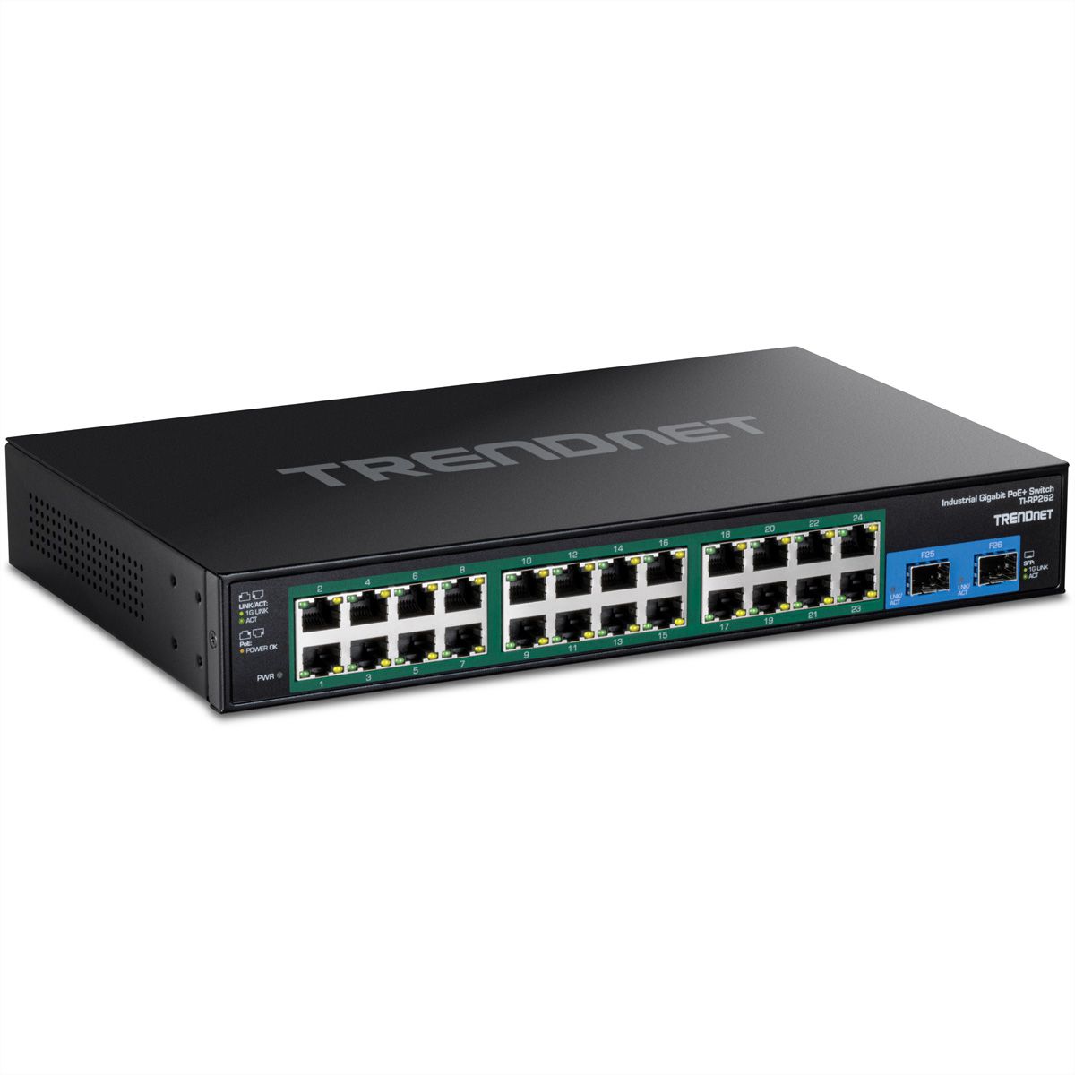 TRENDnet TI-RP262 Switch PoE+ Gigabit industriel, 26 ports montable sur rack