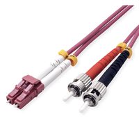 VALUE Câble FO 50/125µm, LC/ST, OM4, LSOH, violet, 2 m