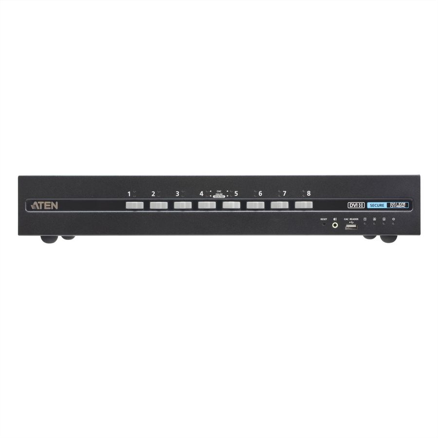 ATEN CS1148D4C Commutateur KVM sécurisé à double écran DVI 8 ports USB avec CAC