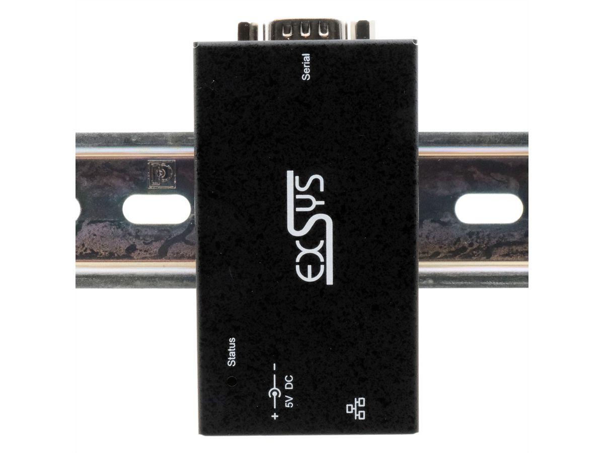 EXSYS EX-6111-2PoE Ethernet PoE vers 1 x port RS-232, Adaptateur secteur 5V/4A