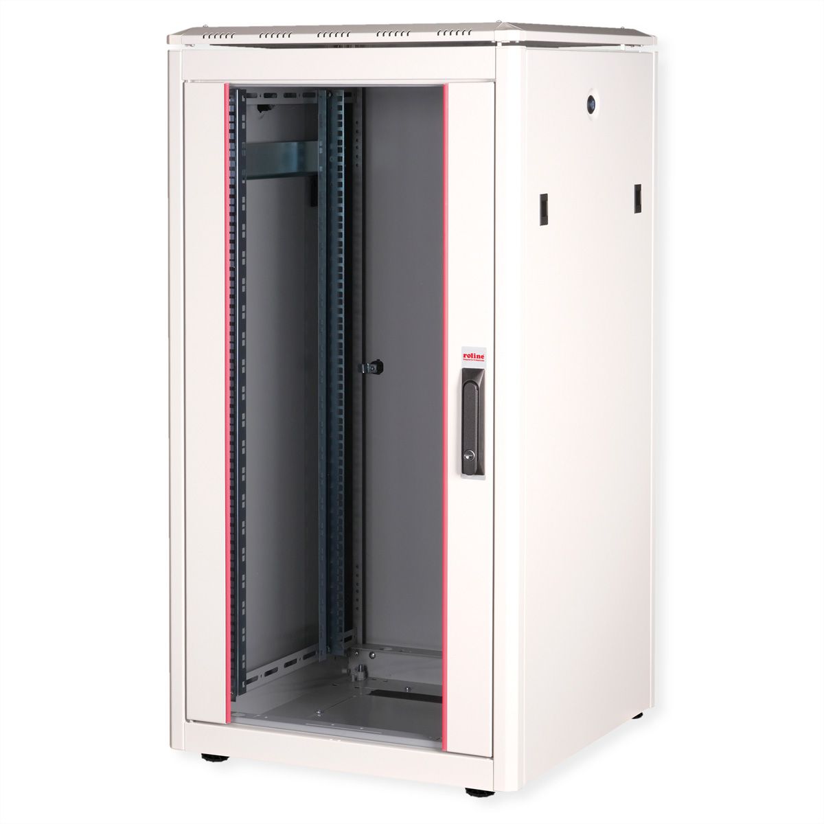 ROLINE 19" Baie réseau Pro 22U, 600x600 LxP Porte verre gris