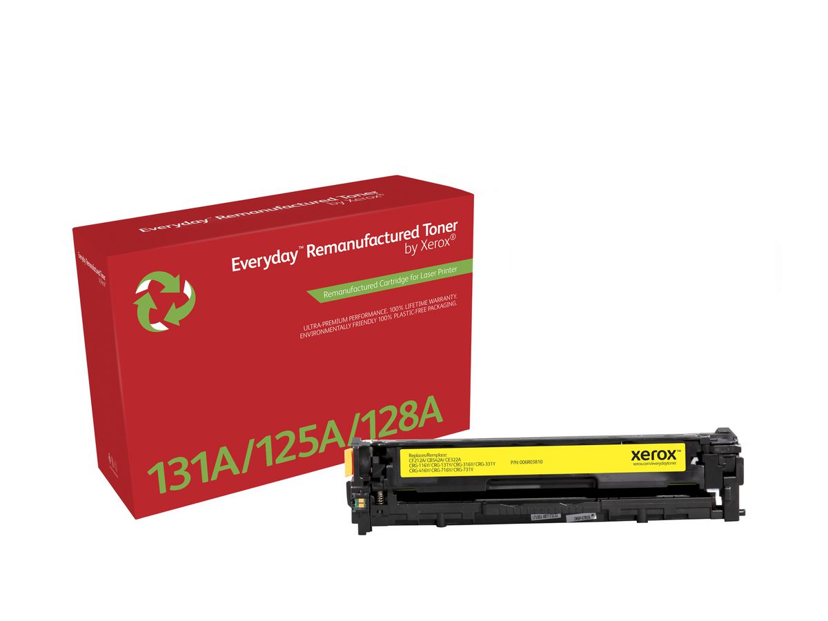 Remanufacturé Everyday Toner remanufacturé Jaune Everyday™ de Xerox compatible avec HP 131A (CF212A), Capacité standard