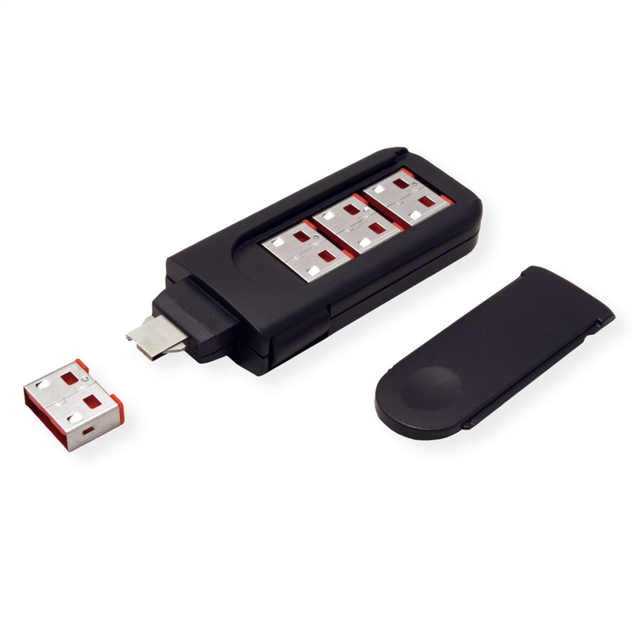 ROLINE Bloqueur de port USB Type A, 4x verrouillage et 1x clé