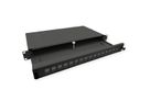 ROLINE Panneau FO 19" vide, 1U, 16 ports, pour Keystones FO, noir