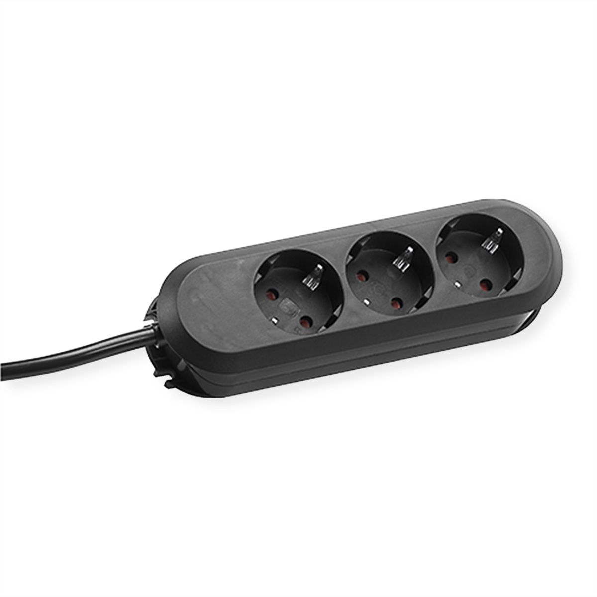 BACHMANN Prise multiple, 3x, noir, 3 m