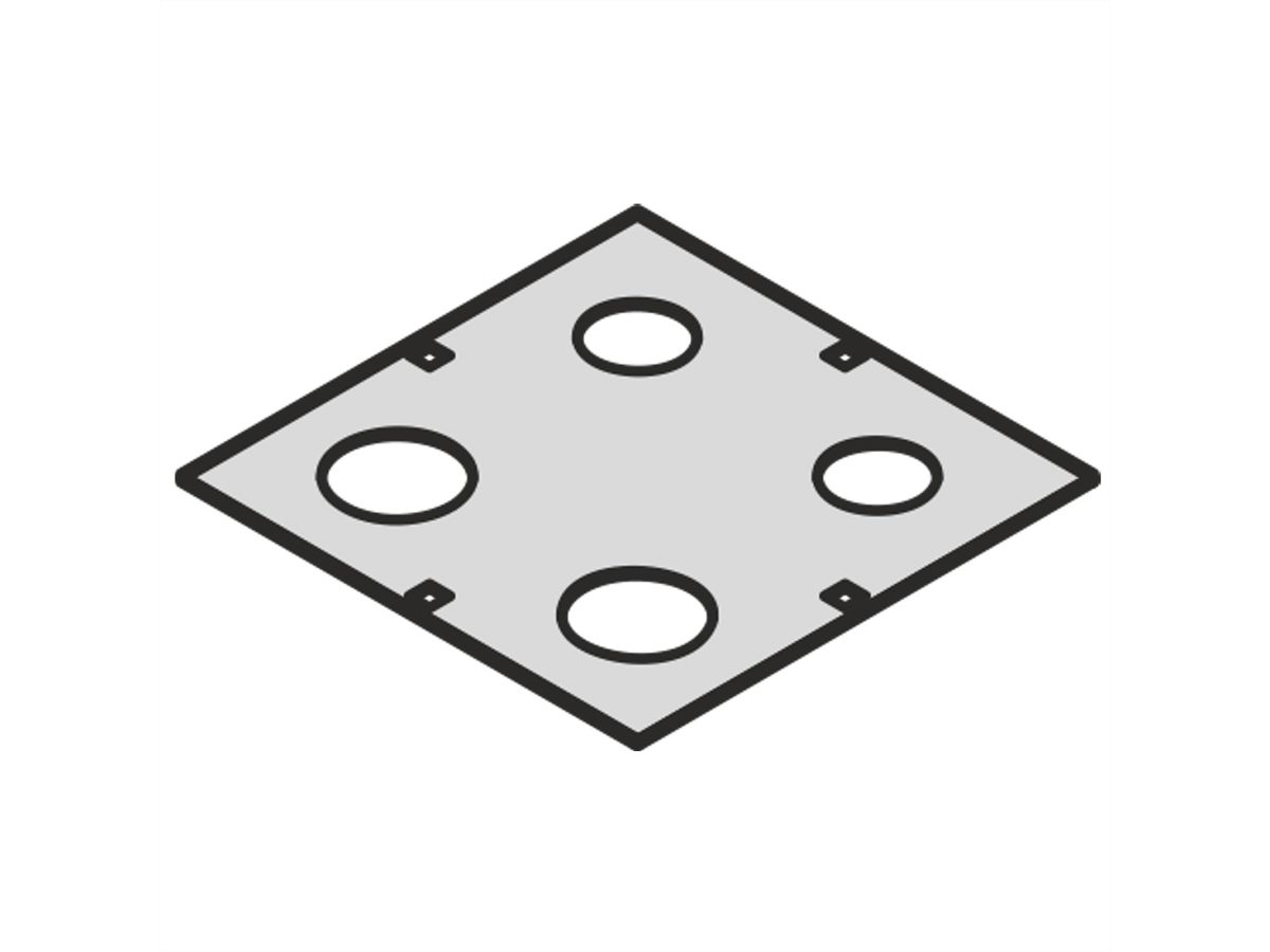 Plaque de passage de câbles pour boîtier LAN SCHROFF pour système de boîtier modulaire