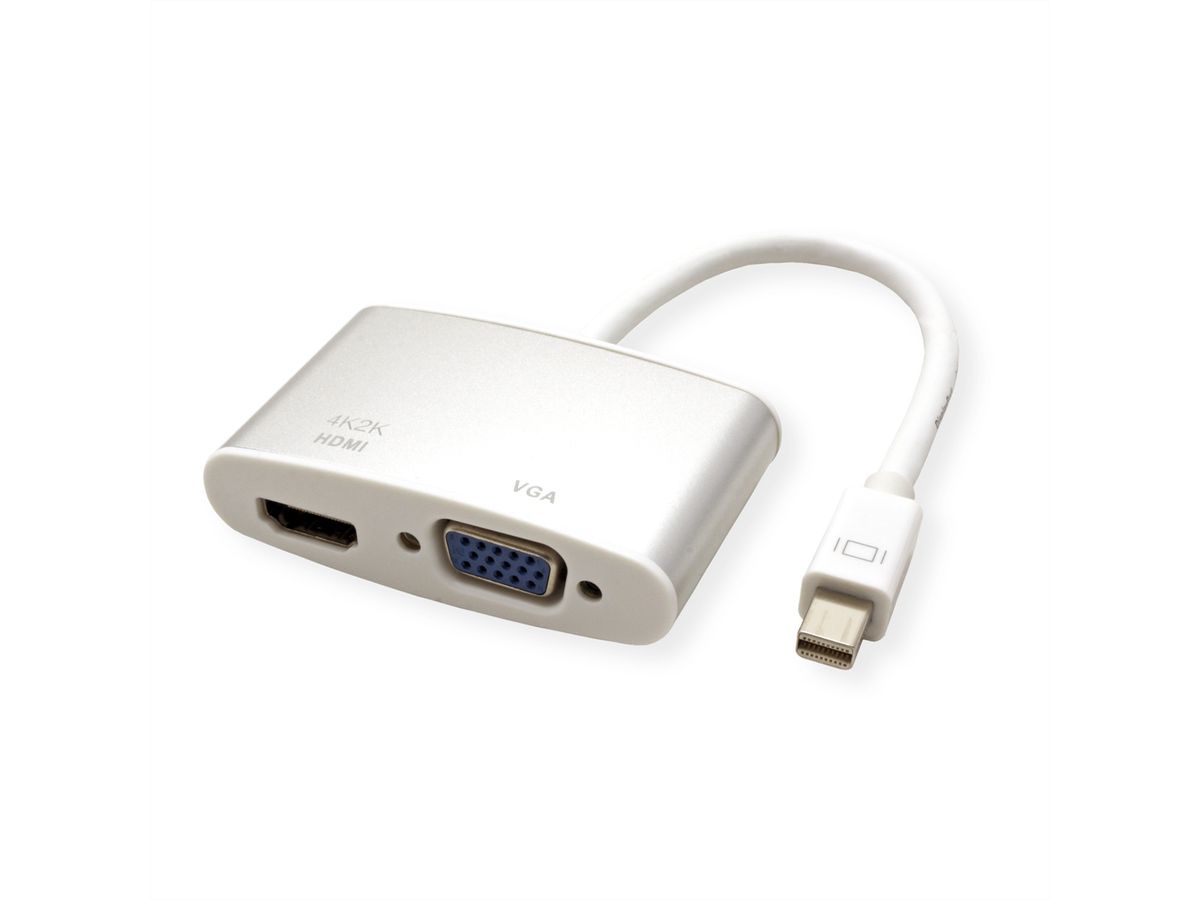 ROLINE Adaptateur Mini DisplayPort - HDMI/VGA 4K