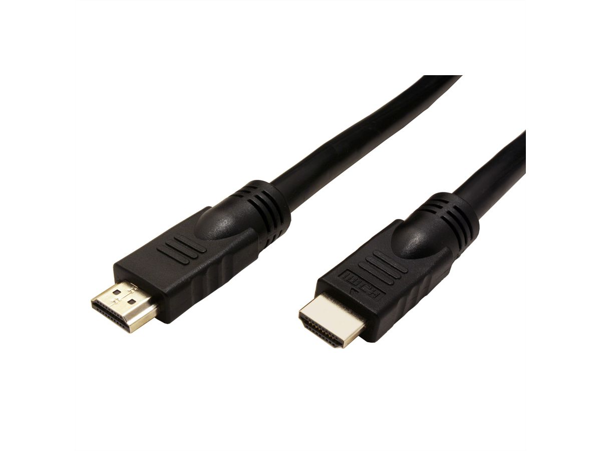 Câble HDMI High Speed avec Ethernet, connecteurs dorés, noir, 15 m