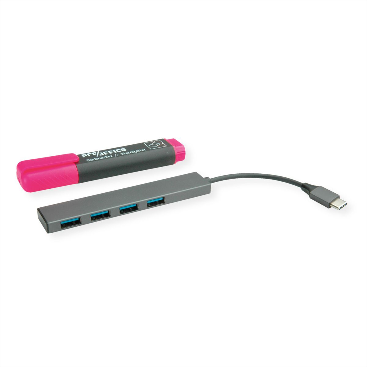 ROLINE Hub USB 3.2 Gen 1, 4 ports, type C