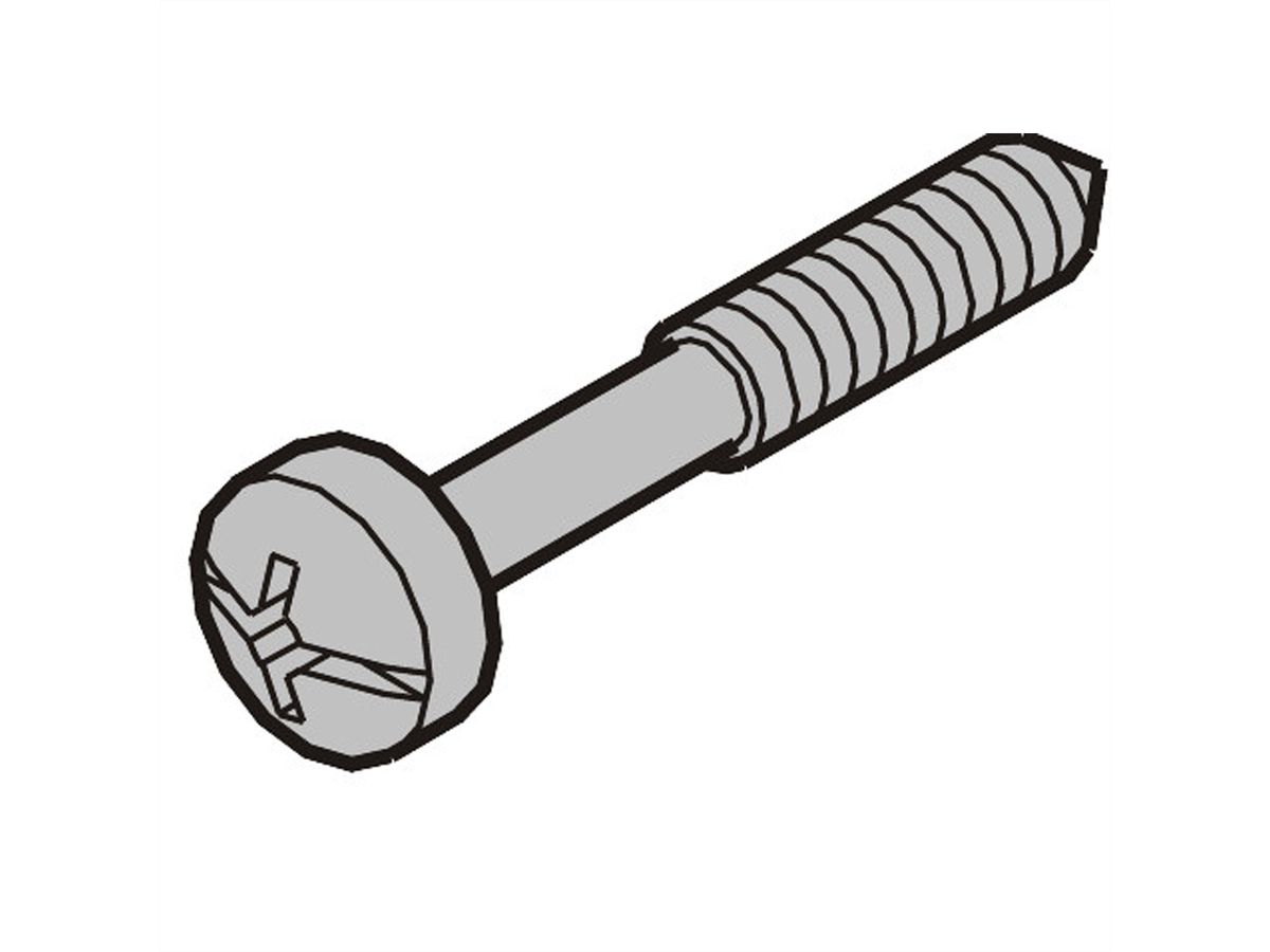 Vis à collerette de SCHROFF, cruciforme/ fendue, M2.5x12.3 mm, acier, 100 pièces
