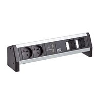 BACHMANN DESK 1 Multiprise, 2x 2P+T, 1x chargeur USB, 2x modules Custom