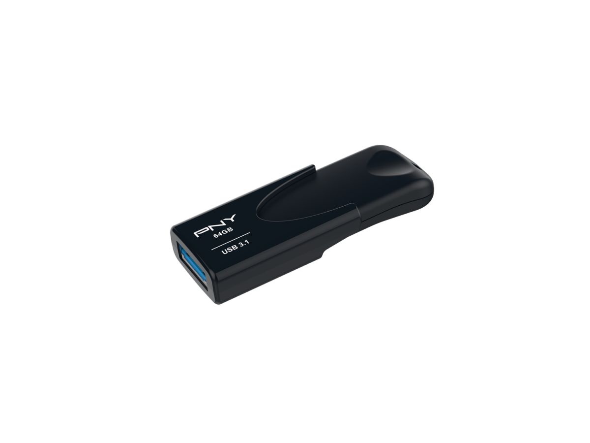 PNY Attaché 4 lecteur USB flash 64 Go USB Type-A 3.2 Gen 1 (3.1 Gen 1) Noir