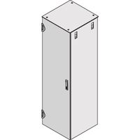 Porte acier Varistar SCHROFF, neutre, IP 20, verrouillage 1 point, raidisseur central, RAL 7021, 2000H 600W