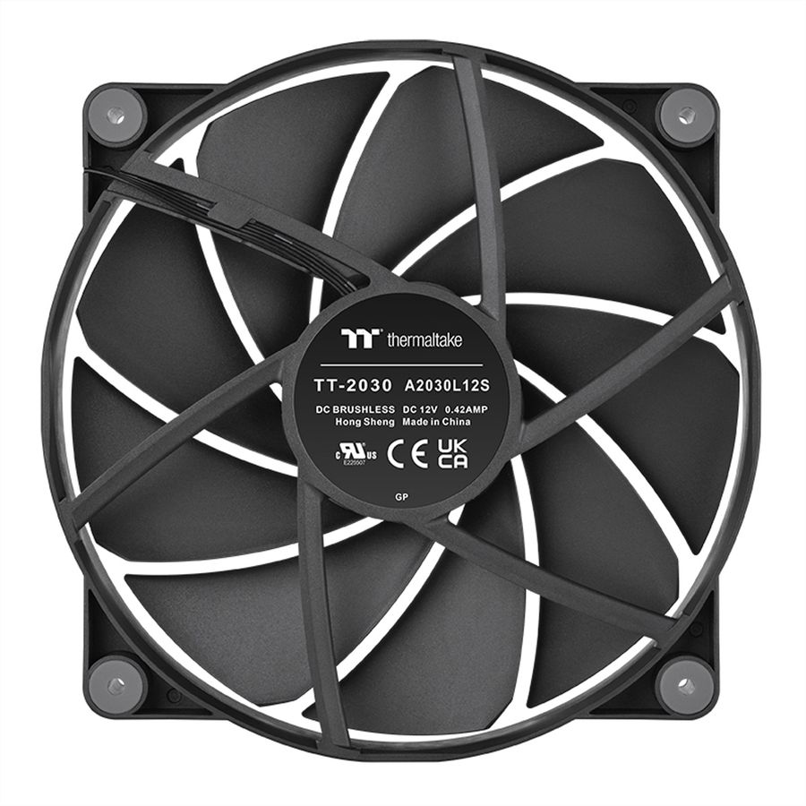 Thermaltake CT200 PWM 200mm Ventilateur de boîtier, noir