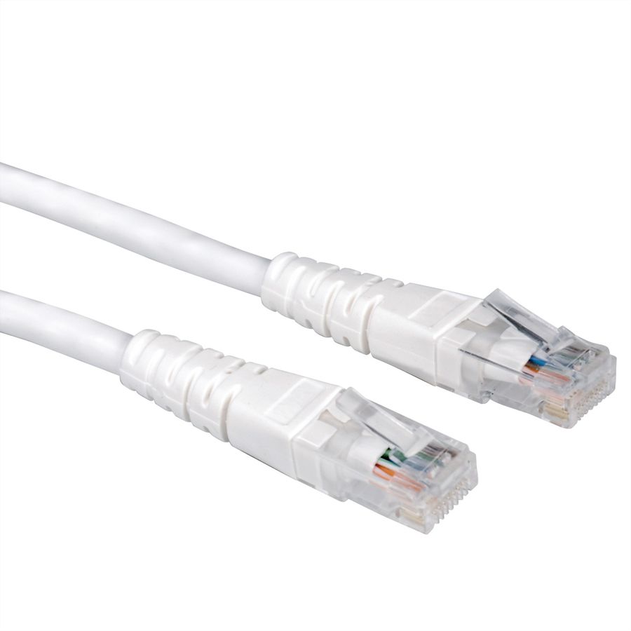Cordon VALUE Cat.6 (Classe E) UTP confectionné, blanc, 1 m