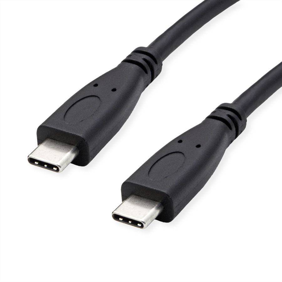 ROLINE RM Câble USB 3.2 Gen 2, C-C, M/M, 4K UHD-1, 10Gbit/s, Emark, 100W, noir, 0,5 m