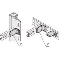 SCHROFF Eurorack Rail en C Equerre de fixation pour montants ou traverses d'armoire