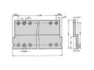 SCHROFF Rail en Z pour connecteur, DIN 41617, 31 pôles, 60 CV