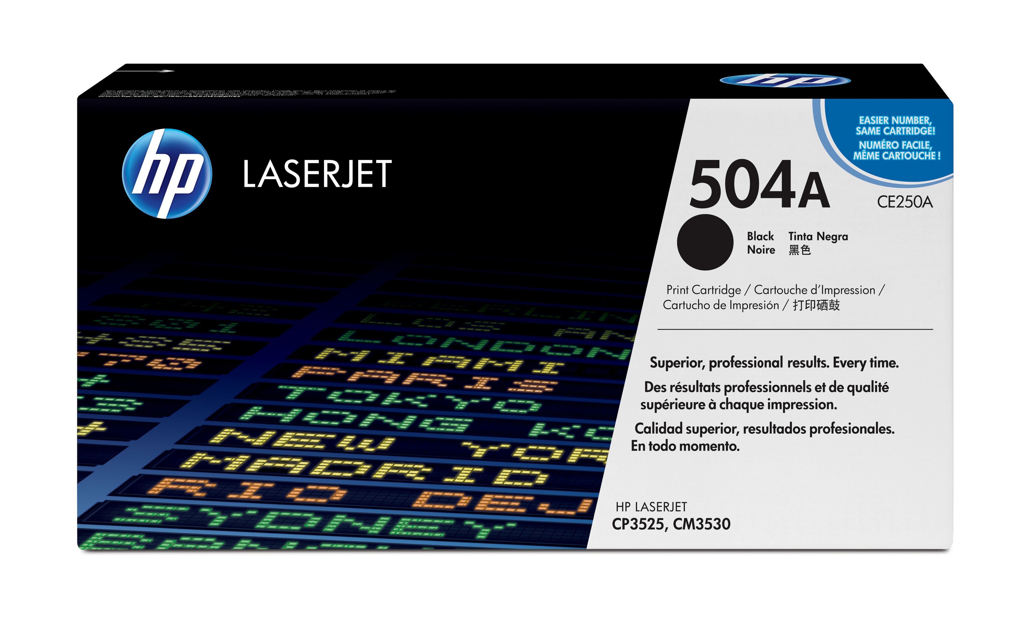 HP 504A toner LaserJet noir authentique