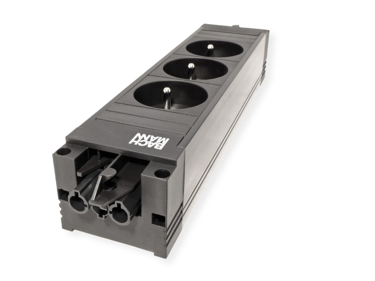 BACHMANN STEP BASE 3xUTE GST18, Fiche à contact de protection CEE 7/7 C19 0,5m