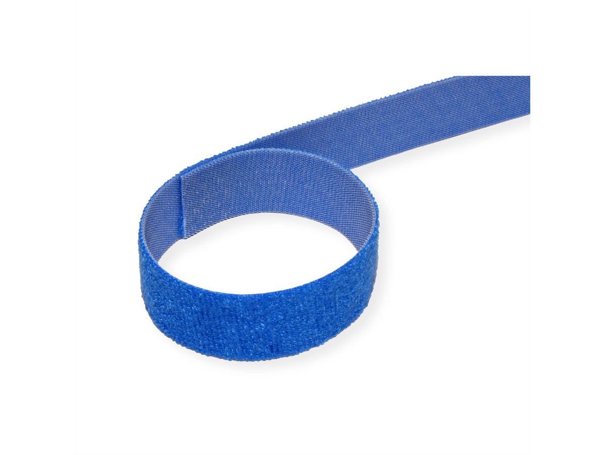 VELCRO® ONE-WRAP® Bande sur rouleau, 20mm, bleu, 25 m