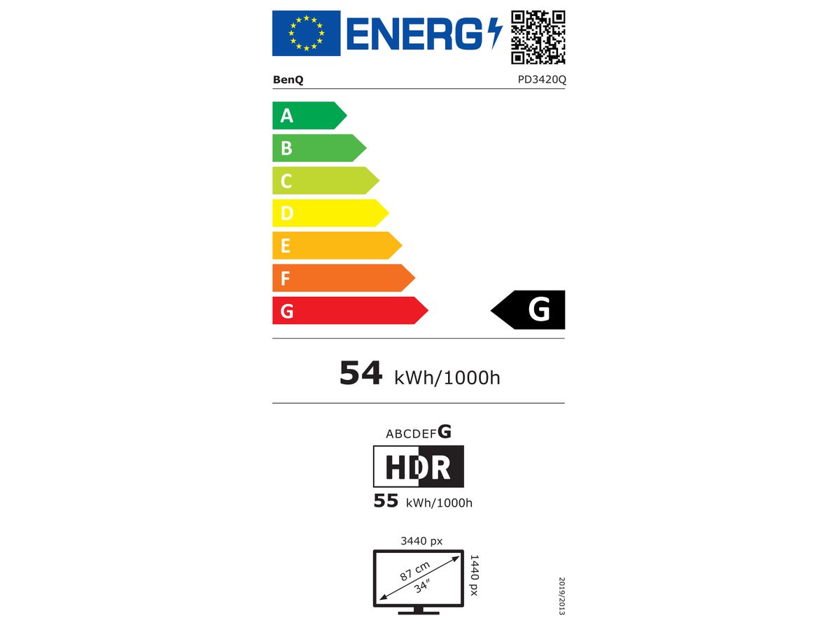 Benq PD3420Q 86,4 cm (34") 3440 x 1440 pixels Quad HD LED Gris