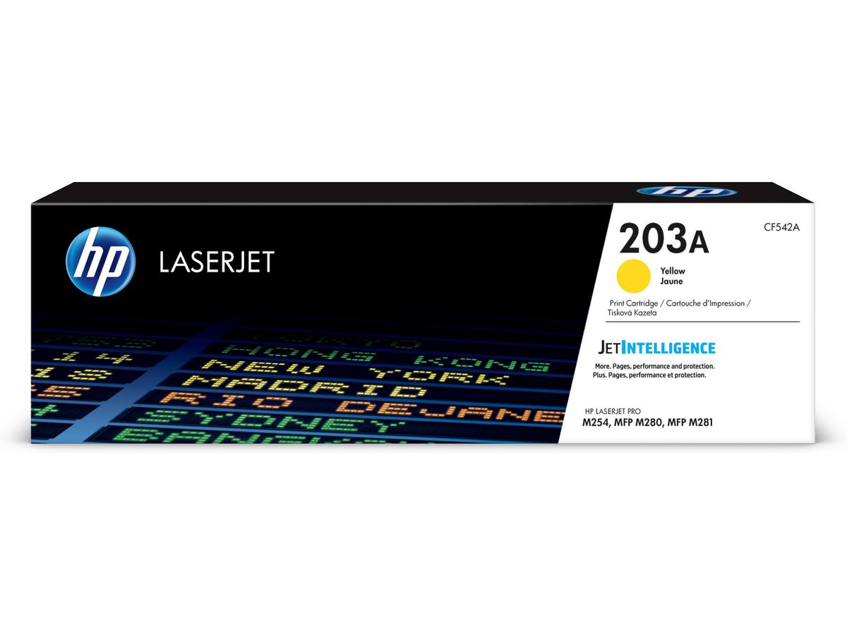 HP Cartouche de toner jaune authentique 203A pour LaserJet