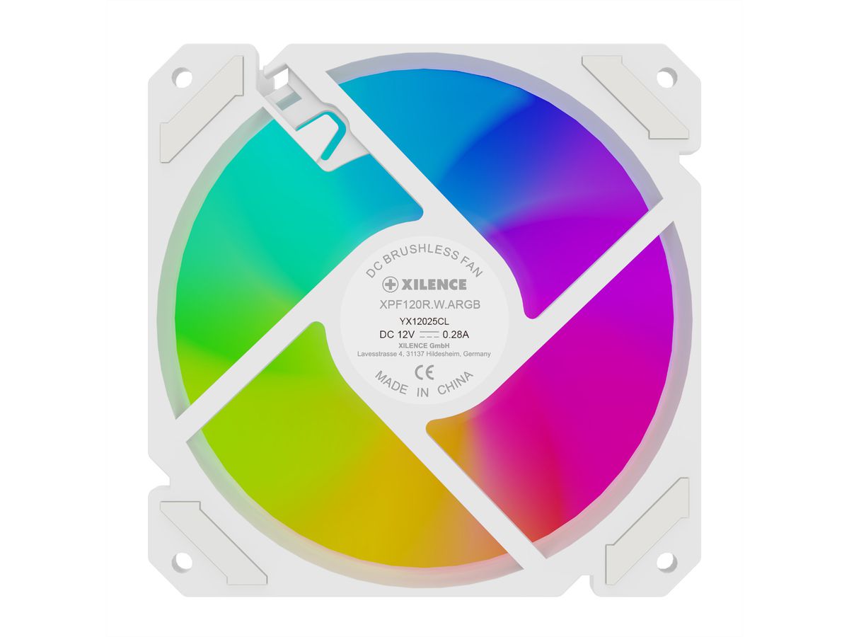 XILENCE Performance A+ REVERSE XF066, Ventilateur LED ARGB 120 mm blanc