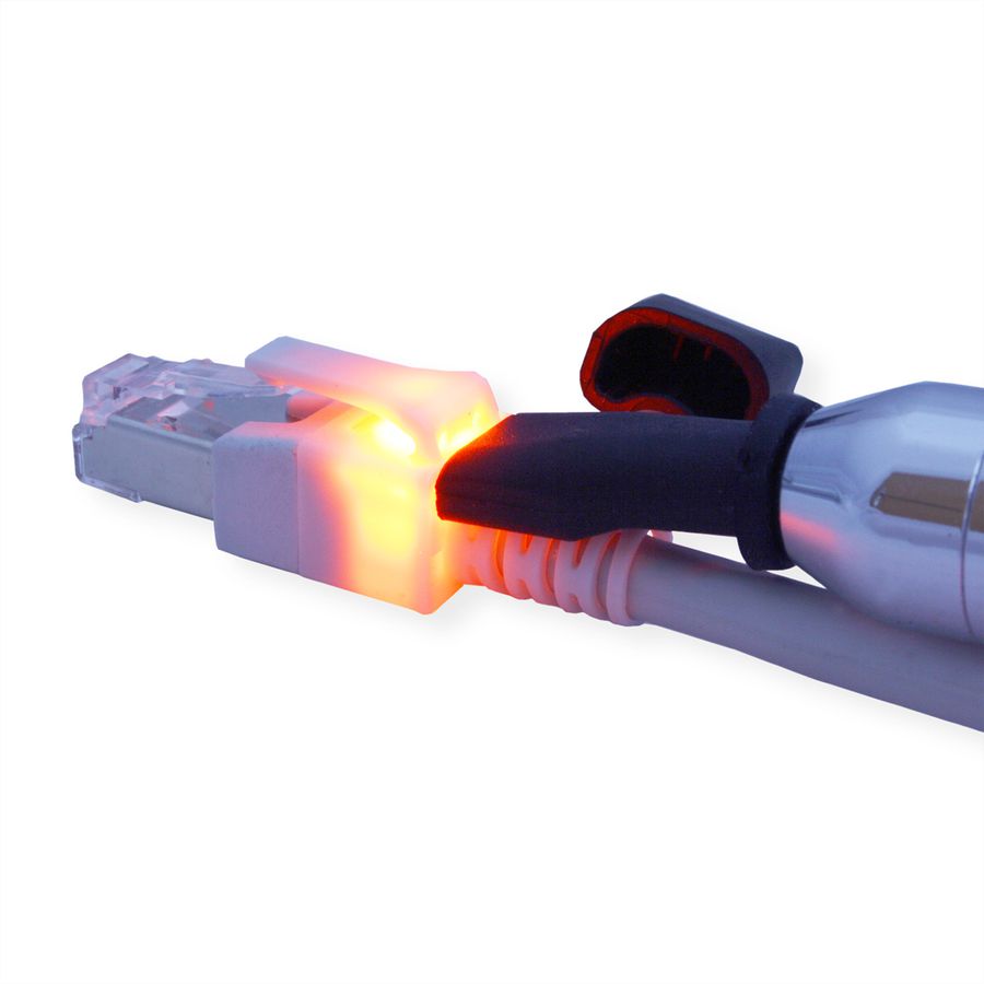 Cordon EasyLan DualBoot LED Cat.6 (Classe E) S/FTP, LSOH, gris, 0,5 m