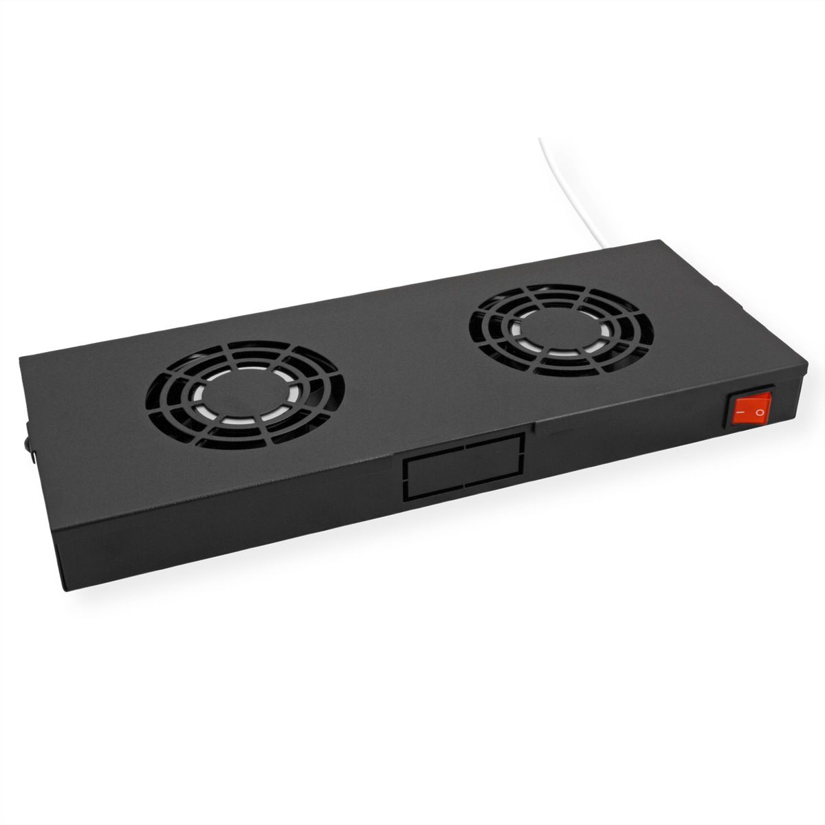 ROLINE 19" Unité de ventilation, 2 ventilateurs, thermostat, noire
