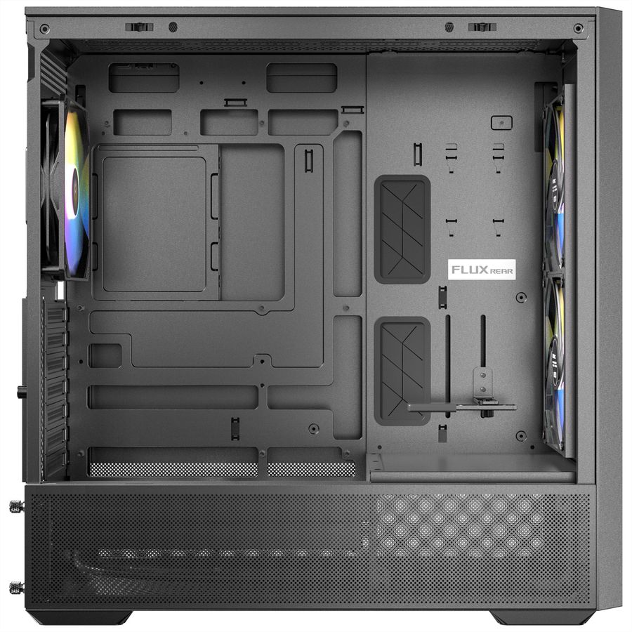 ANTEC FLUX Rear ATX/Micro-ATX/ITX Boîtier PC Midi Tower, noir
