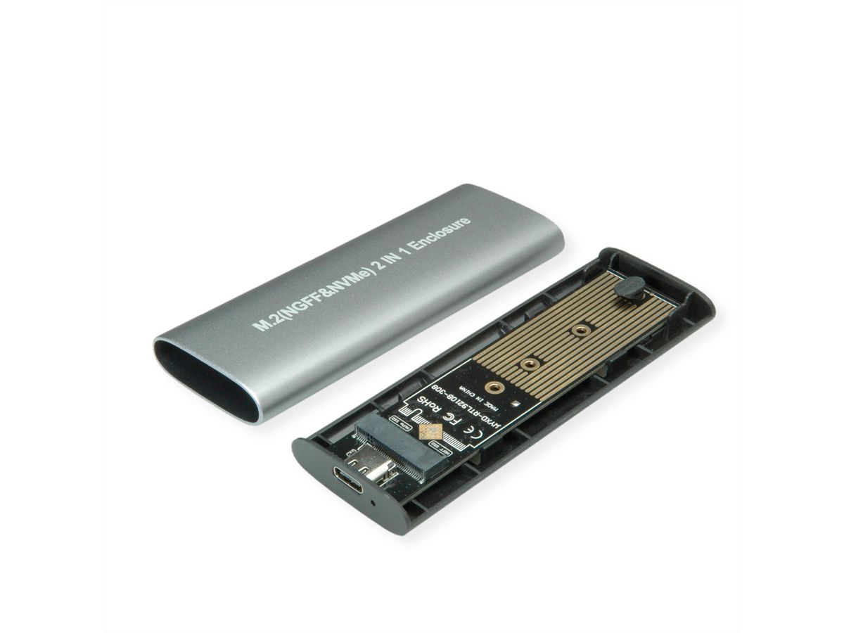 VALUE Boîtier externe SSD, M.2, NVMe - USB 3.2 Gen 2 type C