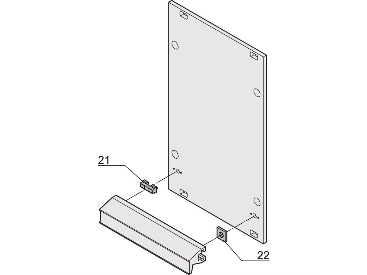 SCHROFF Plug-In Unit Clip de fixation pour poignée d'extraction