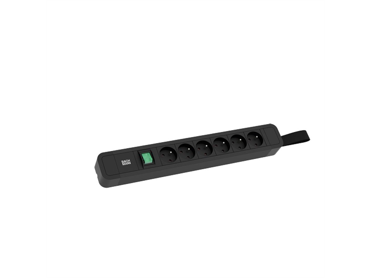 BACHMANN PRIMO 2 6xUTE 1xinterrupteur avec boucle 2,0m CEE7/7