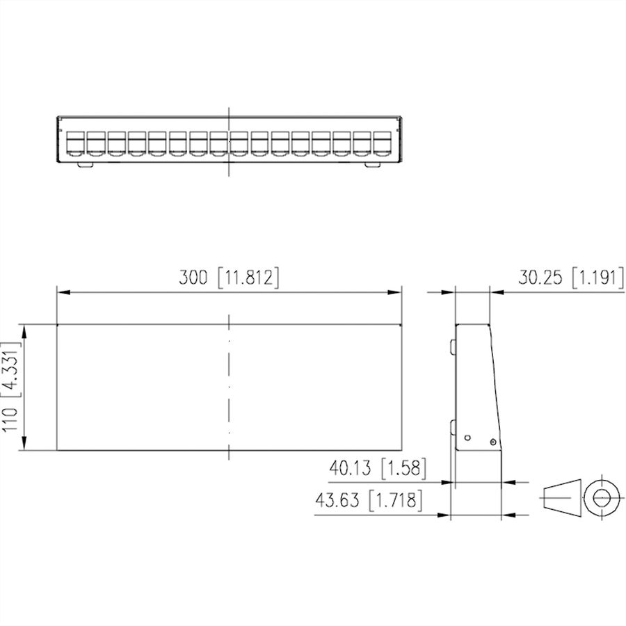 METZ CONNECT Modul boîtier en saillie 16 ports blanc pur, non équipé