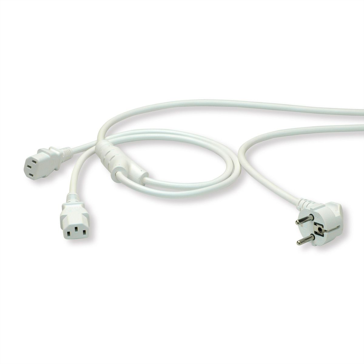 ROLINE Câble d'alimentation en Y, blanc, 2 m