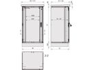 SCHROFF Outdoor Comline ECL Cabinet avec socle, 900H 600W 500D