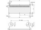 SCHROFF Panneau arrière pour RatiopacPRO/PropacPRO, perforé, blindage rétrofit, textile, 6 U, 42 CV