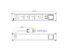 BACHMANN POWER FRAME 4xUTE 1xUSB A/C 22W 0,2m GST18