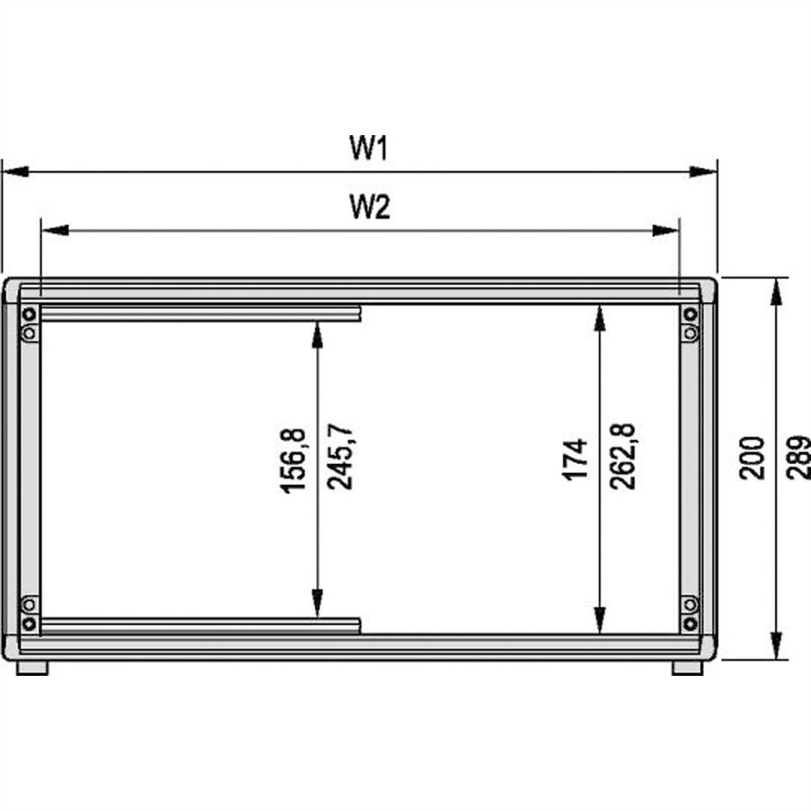 Mallette PropacPRO SCHROFF, non blindée, 4 U, 63 HP, 386 mm