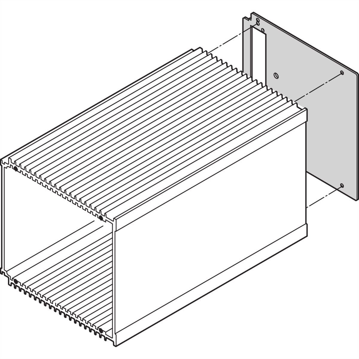 SCHROFF HF Frame Type Plug-In Unit Rear Panel, Cut-Out for One Connector, 3 U, 10 HP
