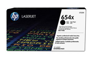 HP 654X toner noir grande capacité LaserJet authentique avec toner ColorSphere