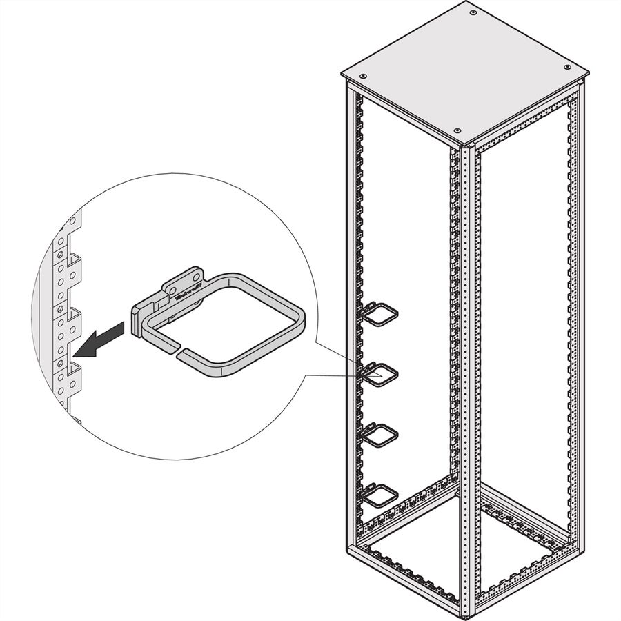 Oeillet de câble Varistar SCHROFF, plastique, 90W 40D