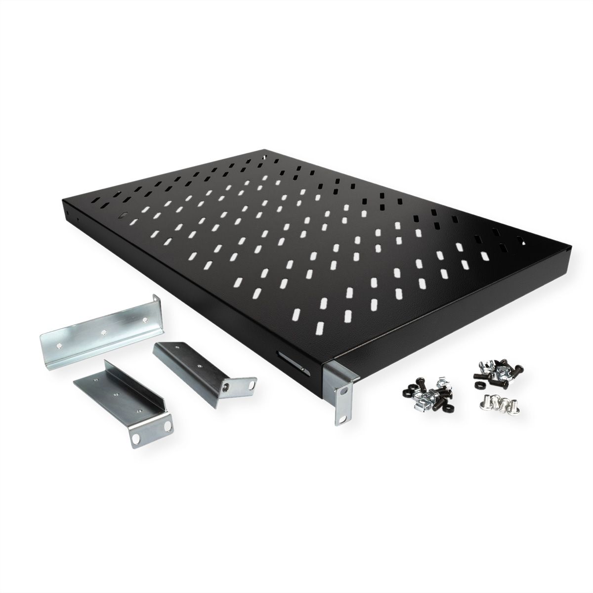 ROLINE 19" Etagère 1U, réglable 700P 50 kg noir