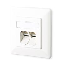 METZ CONNECT E-DAT C6A 2 ports UP blanc pur