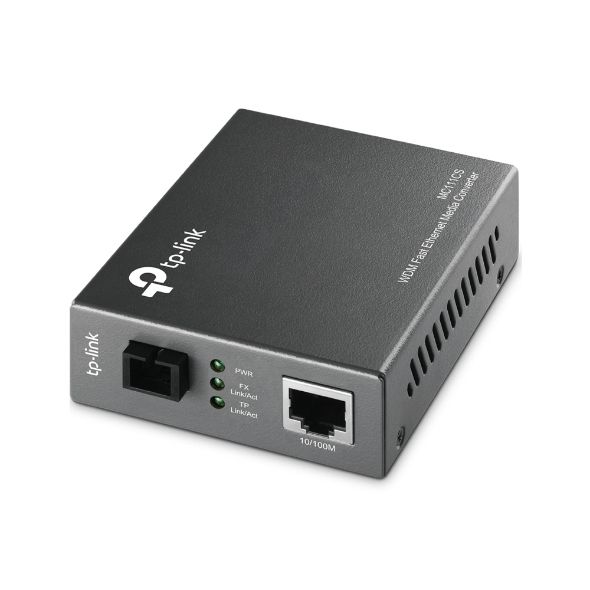 TP-Link MC111CS convertisseur de support réseau 100 Mbit/s Monomode Noir