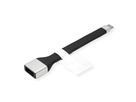 ROLINE Câble USB 3.2 Gen 2 en silicone, C-A, M/F, 10Gbit/s, Emark, noir, 11 cm