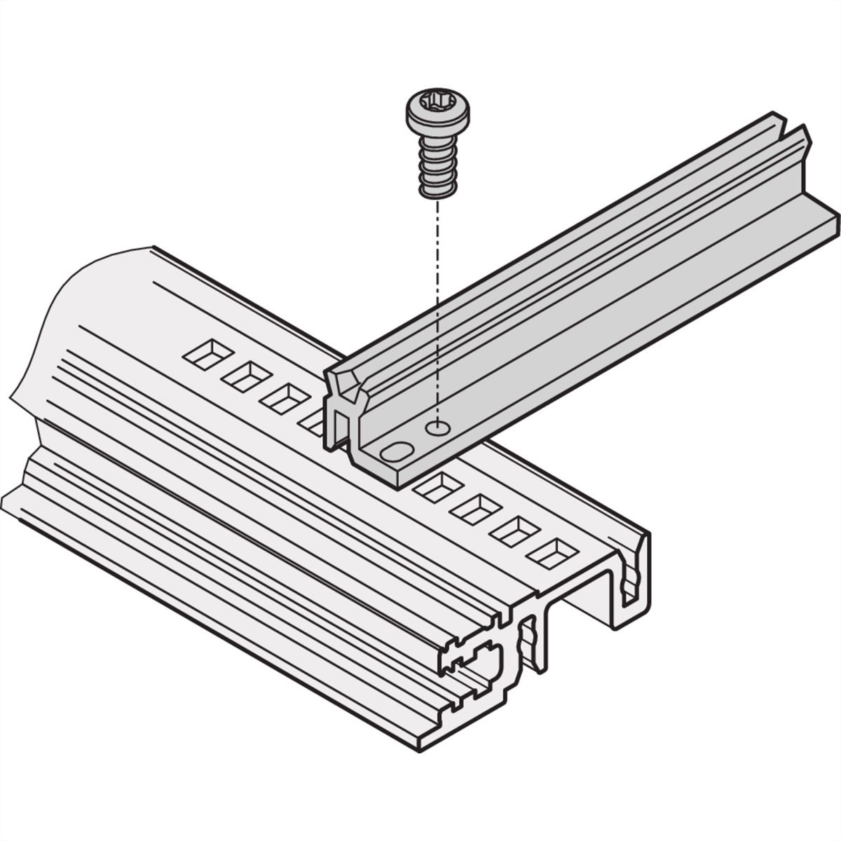 SCHROFF Rail de guidage type accessoire pour circuits imprimés lourds, extra-fort, aluminium, 160 mm, largeur de rainure 2 mm, argent