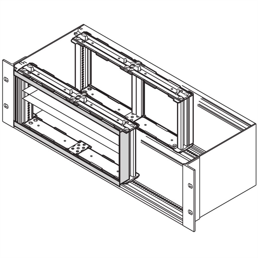SCHROFF Cadre frontal pour le blindage CEM pour le montage de cartes horizontales, 4 U, 28 HP