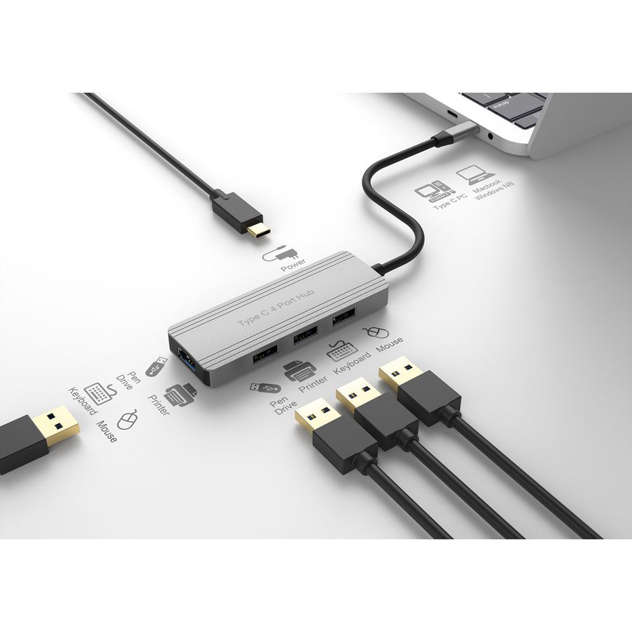 VALUE Hub USB 3.2 Gen 1, 4 ports, type C